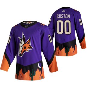 Arizona Coyotes Pelipaita Custom 2021 Reverse Retro Authentic Violetti